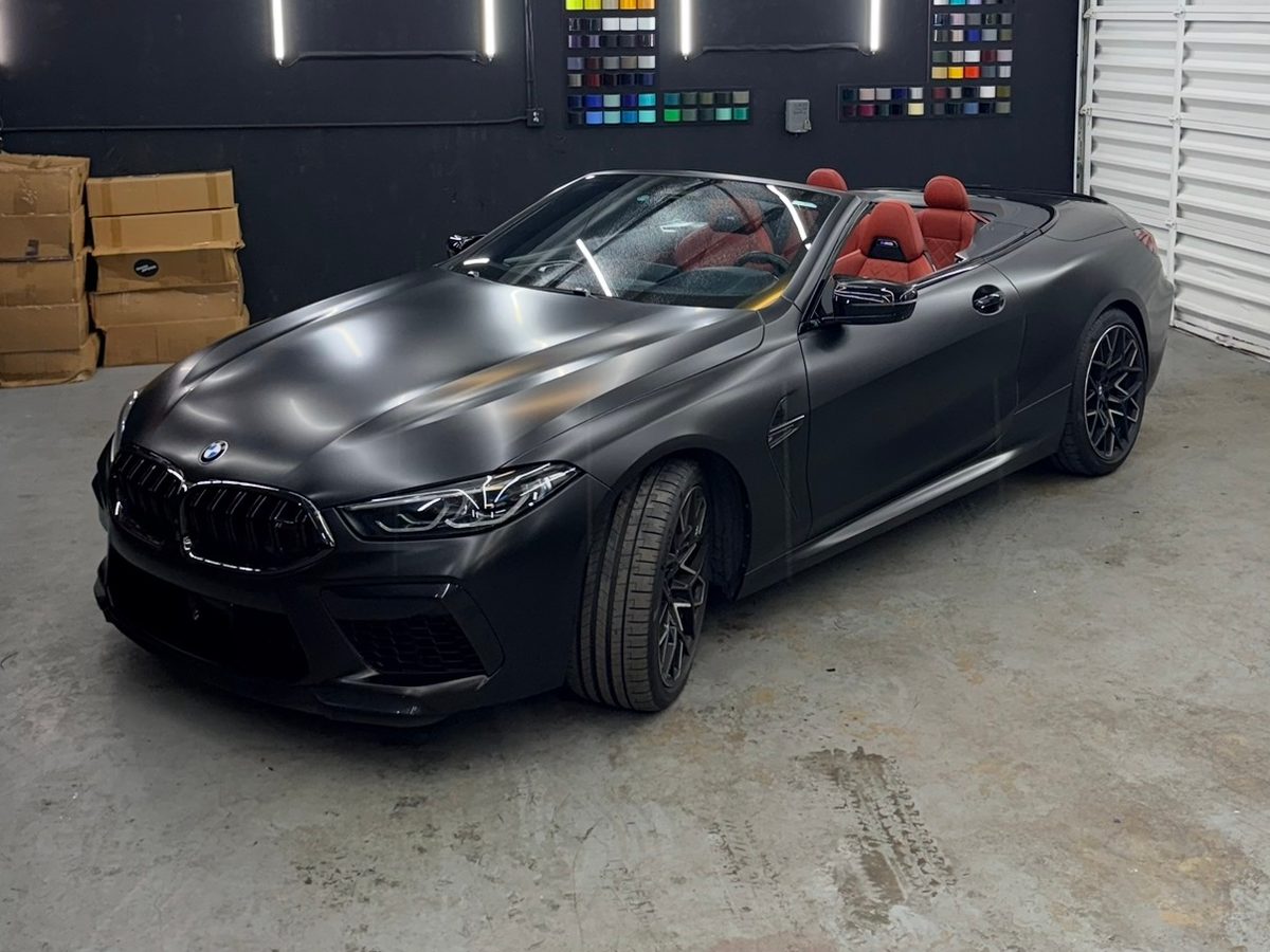 BMW 8 Series Convertible in satin black