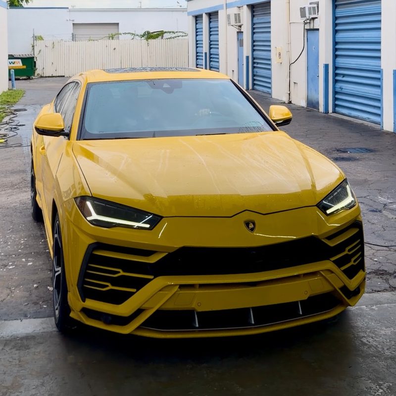 Yellow Lamborghini Urus